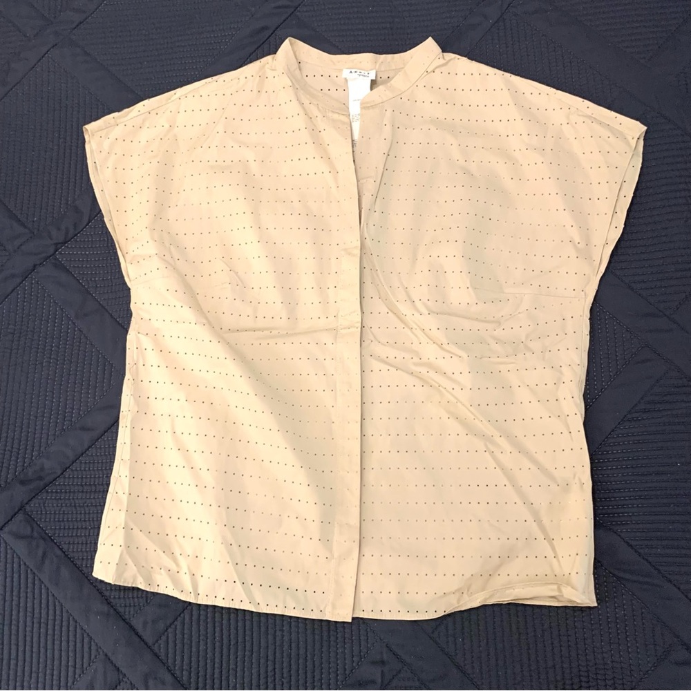 Akris Punto 100% Baumwolle Cotton perforated top